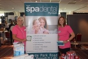 SpaDental Plymouth at the wedding show stand for wedding smiles