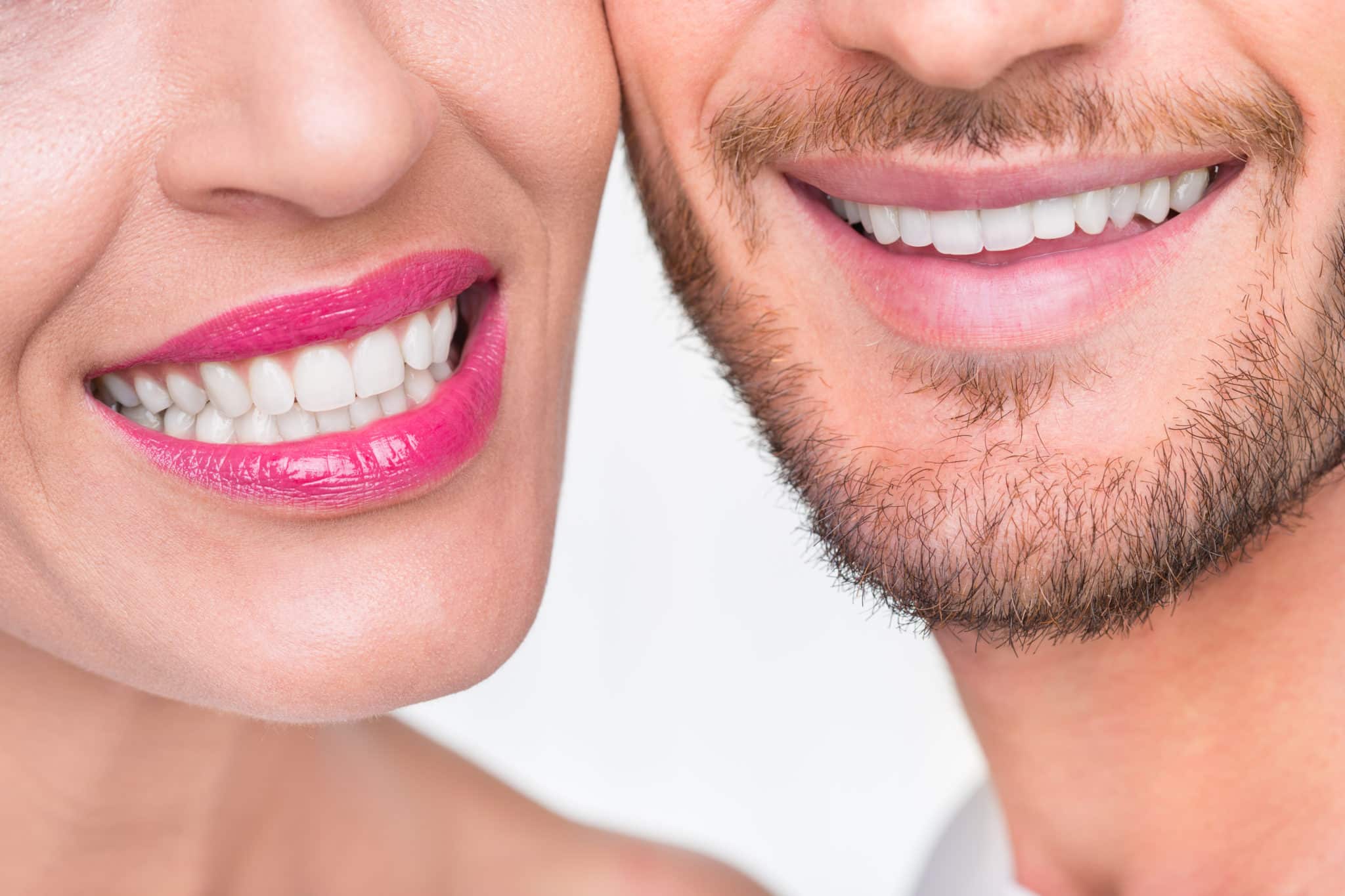 smiling man and woman. great teeth. spadental