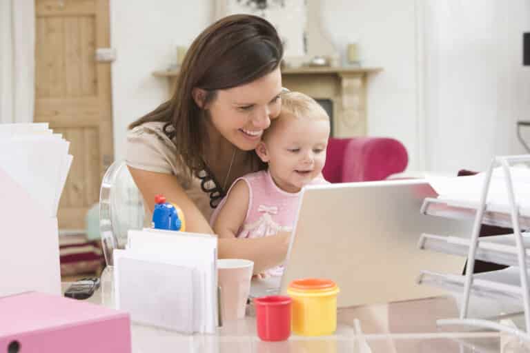 woman and baby make appointment cancellation