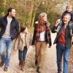 family walking in autumn SpaDental NHS Whitchurch